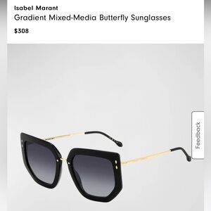 Isabel Marant Gradient Mixed Media Butterfly Sunglasses
